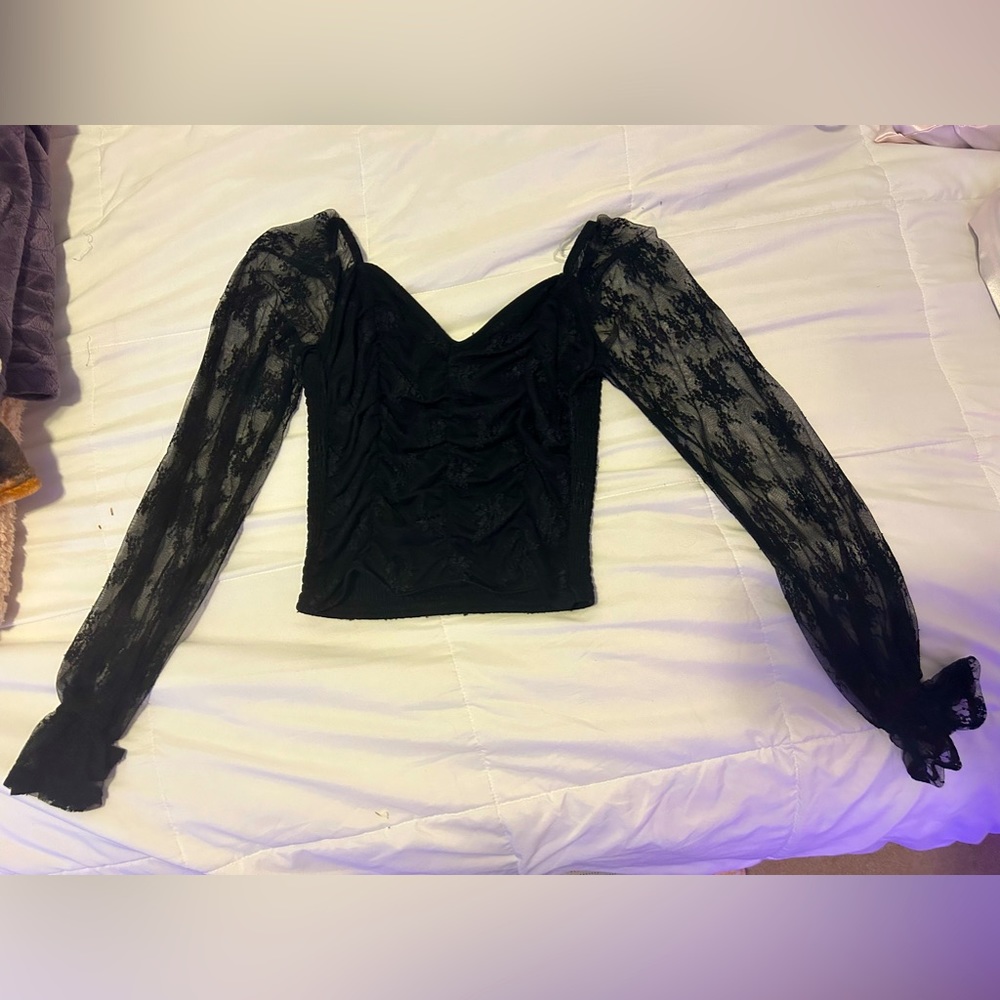 lace top long sleeve